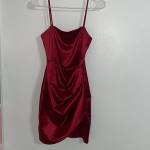 WINDSOR Medium Red Satin Dress.